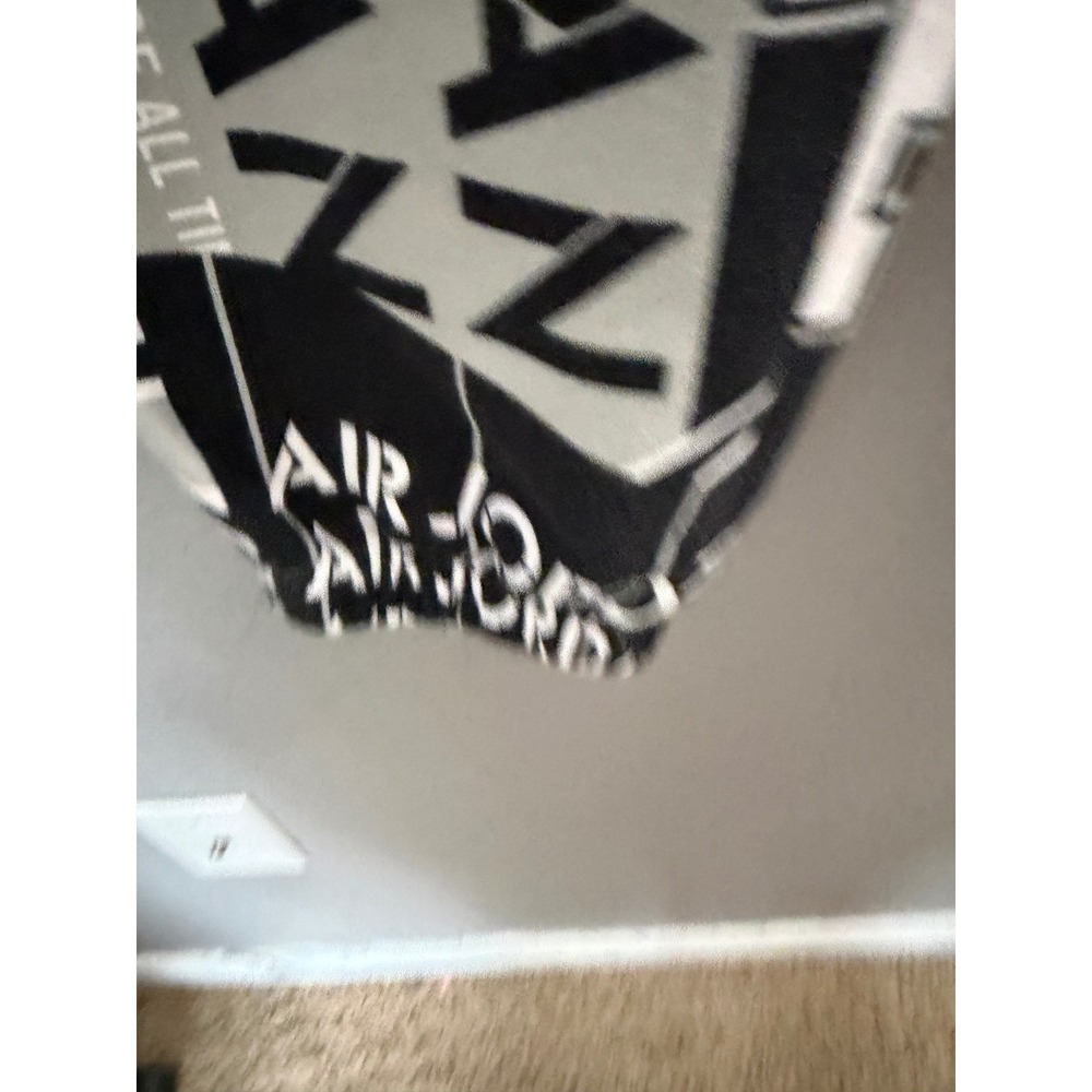 Nike Air Jordan Fleece Joggers Sweatpants MED Loose Graphic Black Grey - Picture 5 of 12
